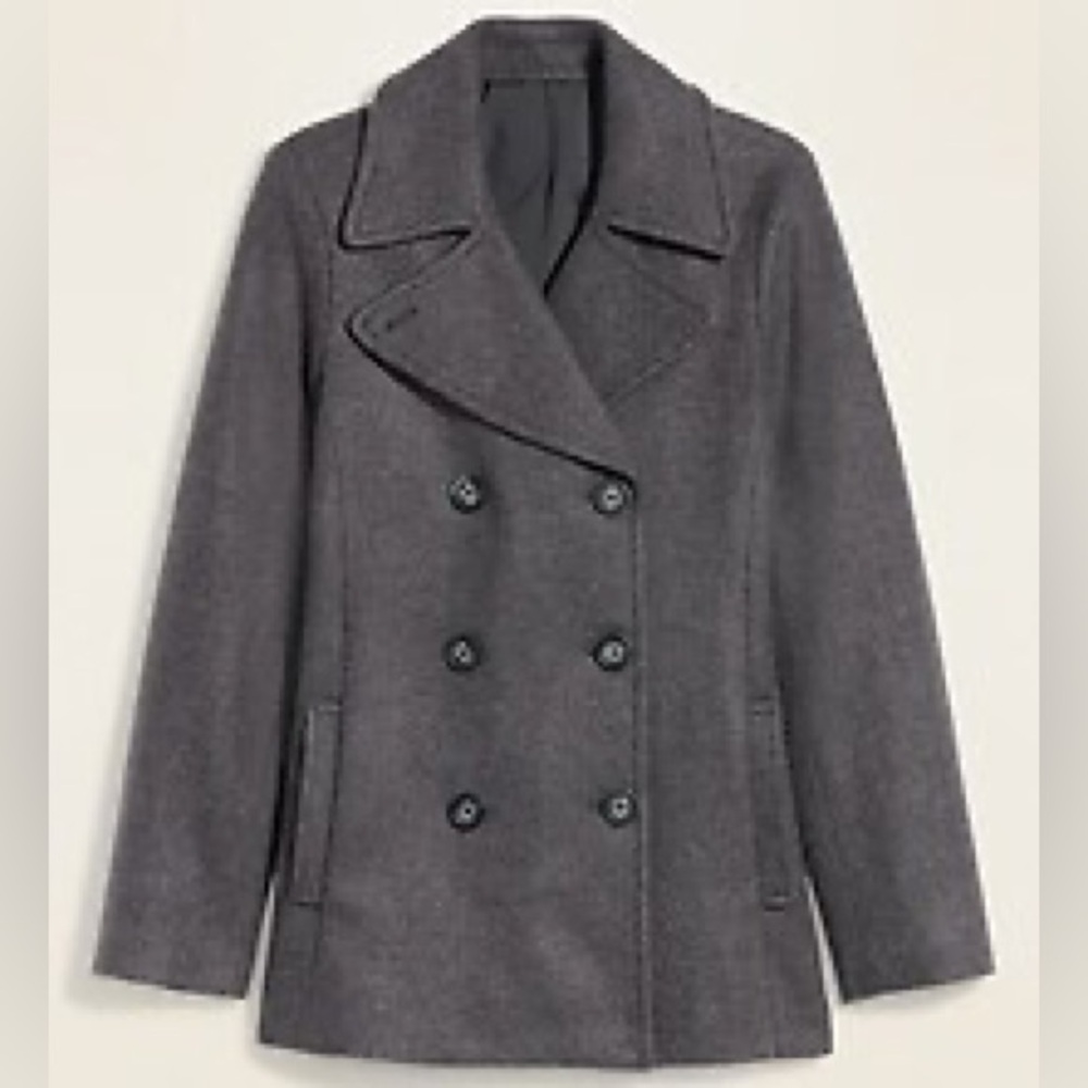 OLD NAVY Soft Brushed Peacoat, Dark Heathered Grey, Size Small